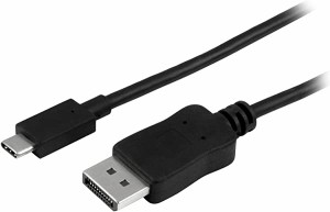 USB type-c DisplayPortディスプレイケーブル USB Type-C ディスプレイポート変換アダプタ 1m 4K 60Hz ブラック...