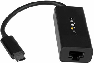 USB-C接続ギガビットイーサネット有線LANアダプタ USB Type-C(オス) - RJ45(メス) USB 3.1 Gen 1 (5Gbps)対応 ブラック