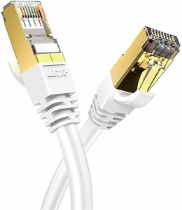 LANケーブル CAT8 カテゴリ-8 20m 超高速 最大40GBASE-T 2000MHz SFTP 26awg 爪折れない防止 イーサネットケーブル 金メッキ RJ4...