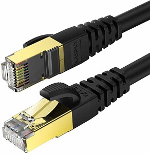 LANケーブル 20M CAT8 カテゴリー8 超高速 最大40Gbps対応 2000MHz 26AWG SFTP 二重シールド RJ45 鍍金コネクタ イーサネットケ ...