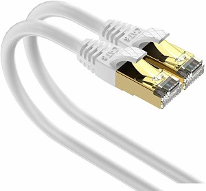 LANケーブル 20m CAT8 I 内蔵100％銅線 UV 防水 直接埋葬 5G 超高通信性能 26 AWG 40Gbps 2000MHz カテゴリー8準拠 RJ45 産業用 ...