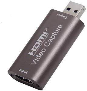 HDMI キャプチャー ユニット ビデオ ゲーム キャプチャー 録画 ライブ配信 テレワーク 入力4K＠30Hz 出力1080P＠30 USB2.0 UVC(U...