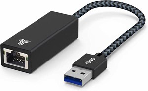 Switch有線lanアダプター Windows OSも 対応 高速 Giga USB3.0 柔軟で断線しにくい編組式のナイロンケーブル 任天堂 スイッチ 動...