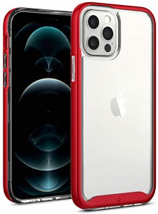 iPhone 12 12 Pro ケース 6.1 二重構造 バンパー iPhone12 iPhone 12Pro カバー 耐衝撃 TPU + PC 背面クリア 耐久性 衝撃吸収 薄...
