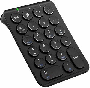 テンキー Bluetooth パンタグラフ Tabキー付き 耐久性 薄型 充電式 ラップトップ デスクトップ PC ノートブック用 ブラック 