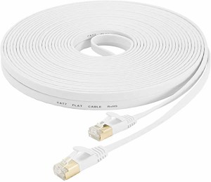 LANケーブル Cat7 30m カテゴリー7 ウルトラフラットケーブル 高速 STP 爪折れ防止 for PS4 Xbox モデム ルータ 10Gbps 600MHz C...