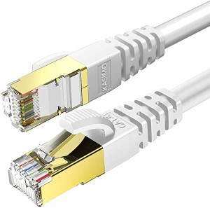 LANケーブル CAT8 カテゴリー8ケーブル40Gbps 2000MHz 超高速インターネットケーブル SFTP RJ45 イーサネットケーブル (3m ホワイト)