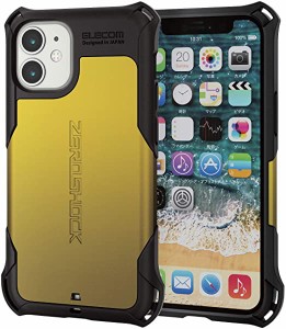 エレコム iPhone 12 mini ケース ハイブリッド ZEROSHOCK 耐衝撃 スタンダード イエロー 