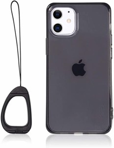 iPhone12mini 対応 ケース クリア 携帯ケース フィンガー ベルト リング 付き 耐衝撃 衝撃 吸収 薄型 TPU 透明 スリム ソフト