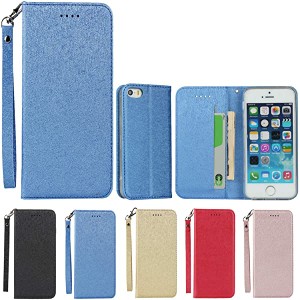 iPhone SE 第1世代 ケース iPhoneSE 2016 iPhone 5 iPhone 5s 通用 ケース Case 手帳型 ストラップ付き 高質PU皮革 明るい色 内 ...