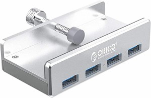 USB3.0 ハブ 4ポート 5Gbps高速 クリップ式 USBハブ バスパワー アルミHUB パソコン テーブルの縁に固定でき 1.5mUSB延長ケーブ ...