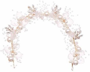 送料無料 髪飾り カチューシャ 子供 ヘッドドレス パール 結婚式 ヘアアクセサリー ヘアバンド フラワー ガール 発表会 入学式 卒業 