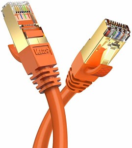 LANケーブル 2m CAT8 カテゴリ-8 26AWG 超高速 最大40GBASE-T対応 2000MHz SFTP 二重シールド イーサネットケーブル ADSL回線 CA...