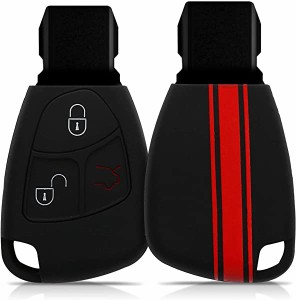 Mercedes Benz 2-3-ボタン 車のキー ケース シリコン キー保護 車 鍵 カー キーケース ラリーストライプデザイン 送料無料