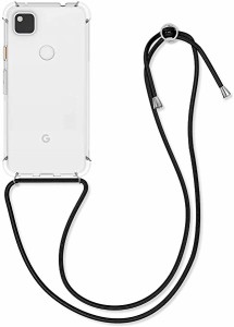 Google Pixel 4a ケース ネック ショルダー ストラップ付き スマホ シリコン カバー 紐付き 斜めがけ 送料無料