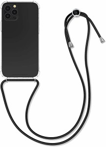 iPhone 12 12 Pro ケース ネック ショルダー ストラップ付き スマホ シリコン カバー 紐付き 斜めがけ 送料無料