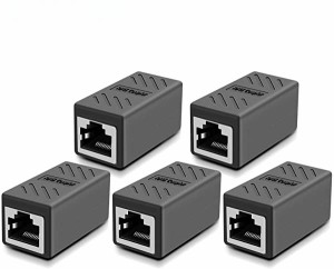 LANケーブル RJ45 用中継コネクタ RJ45 延長 アダプタ コネクタ メス-メス LANケーブル 延長コネクタ ギガビット 対応 8P8C コン ...