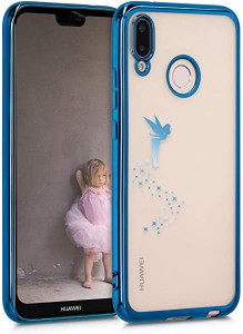 Huawei P20 Lite ケース スマホカバー 携帯 保護ケース 妖精デザイン 青色/透明 ファーウェイ P20 ライト 青色 透明 送料無料