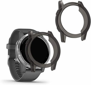 2個セット アームバンド 対応: Garmin Vivoactive 4 (45 mm) 保護ケース クリア プロテクター トラッカーなし 黒色 透明 送料無料