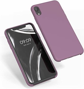 iPhone XR ケース TPU リキッド シリコン スマホケース カバー 耐衝撃 傷防止 サラサラ Case プラム 送料無料