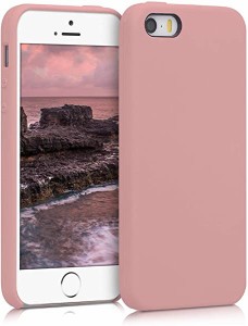 iPhone SE (1.Gen 2016) 5 5S ケース TPU リキッド シリコン スマホケース カバー 耐衝撃 傷防止 サラサラ Case ピンク