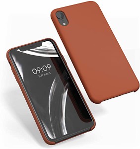 iPhone XR ケース TPU リキッド シリコン スマホケース カバー 耐衝撃 傷防止 サラサラ Case シナモンブラウン 送料無料