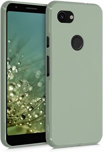 Google Pixel 3a ケース TPU ソフト スマホカバー 耐衝撃 滑り止め 保護ケース グリーングレー 送料無料