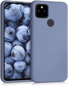 Google Pixel 4a 5G ケース 極薄 衝撃吸収 TPU シリコンケース 専用ケース マイクロファイバー 加工 ブルーグレー 送料無料