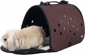 ペットキャリーバッグ 猫用 小型犬 マット付き 折りたたみ 通気性抜群（車載/手提げ/肩掛け） カーキ