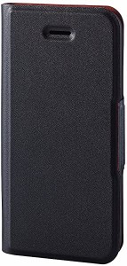 iPhone SE ケース 手帳型 レザー ウルトラスリム サイドマグネット カード収納ポケット付き iPhone 5s  5対応 ブラック  送料無料