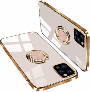 iPhone 12用 ケース iPhone 12 Pro用 ケース リング付き TPU 薄型 軽量 耐衝撃 携帯カバー スタンド機能 落下防止 アイフォン12 ...