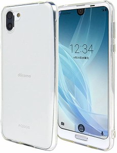 AQUOS R2 SH-03K SHV42 706SH スマホケース クリア カバー 耐衝撃 薄型 耐熱性 シンプル 高光沢 軽量 ストラップホール付 ソフト...