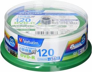 DVD-R CPRM 120分 1回録画用 25枚 ホワイトプリンタブル 片面1層 1-16倍速 