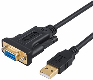 rs232c usb 変換 USB to RS232 アダプタ PL2303チップセット内蔵 金メッキUSB 2.0（オス）- RS232 （メス） DB9ピン シリアル変 ...