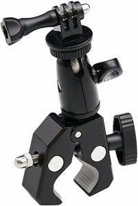 カメラホルダー 自転車 バイク オートバイマウント 1 4ネジ 360度回転 三脚式マウント デジタルカメラ GoPro Hero YI 4K Canon G...