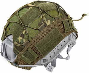 ヘルメットカバー MC ヘルメット保護用 Fast PJ タイプに ヘッドウェア サバゲー マルチカム迷彩 For FAST PJ Helmet in Size M ...