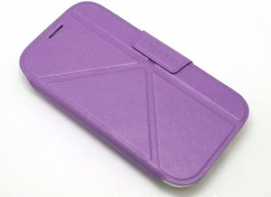 Galaxy S 4 用 フリップケース SmartCase ※ワンセグアンテナ穴無し (パープル) 送料無料