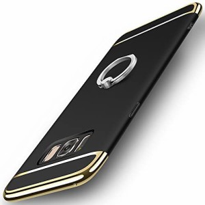 Galaxy S8 plus ケース おしゃれ 3パーツ式 レンズ保護 Finger Ring Bumper Case Galaxy S8+ ケース カバー 衝撃吸収 スタンドリ...