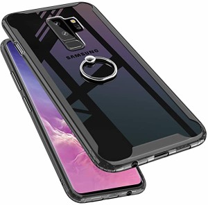 Galaxy S9+ ケース Galaxy S9 Plus ケース リング付き 9H背面強化ガラス スタンド機能 耐衝撃 アウトドア キャンプ 野外取得 レ ...