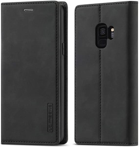 Galaxy S9 Plus スマホケース 携帯ケース 手帳型 高級PUレザー 艶なしPU革 TPU バンパー カード収納 スタンド機能 マグネット 耐...