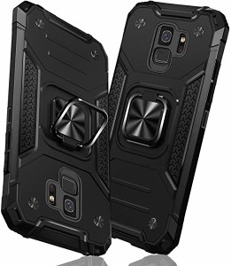 Galaxy S9 ケース リング 衝撃吸収 耐衝撃 TPU+PCバンパー 二重構造 アウトドア キャンプ 野外 全面保護カバー 滑り防止 車載ホ ...