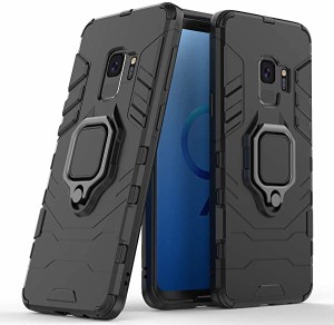 Galaxy S9 ケース リング キックスタンド ケース 360度回転 耐衝撃 落下防止 全面保護 TPU＆PC素材 薄型 軽量 車載ホルダー対...