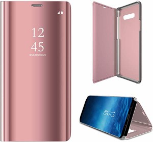 Galaxy S8 Plus S8+ 手帳型 ミラー 面白い PUレザー 携帯ケース ケース キラキラ 財布型 全面保護 qi ワイヤレス フリップ カー ...