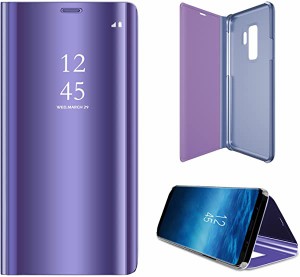 Galaxy S9 Plus S9+ ミラー 手帳型 人気 かわいい PUレザー 携帯ケース ケース おしゃれ キラキラ 二層構造 スタンド フリップ  ...