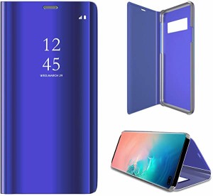 Galaxy S10 Plus S10+ 手帳型 ミラー おしゃれ PUレザー 携帯ケース ケース 衝撃吸収 キラキラ 人気 全面保護 qi ワイヤレス 二 ...