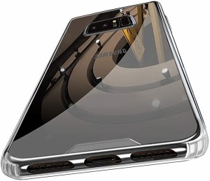 galaxy note8 ケース クリア 透明 PC 薄型 軽量 衝撃吸収 ワイヤレス充電対応 おしゃれ レンズ保護カバー 耐衝撃 ストラップホー...