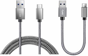 USB Type C ケーブル Usb to Usb-c ケーブル 高耐久ナイロン編み 急速充電 56Kレジスタ実装 新しいGalaxy S9 S8 S8 MacBoo