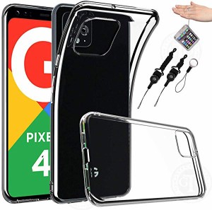 送料無料 ストラップ2種&ストラップホール付 Google Pixel 4 ケース カバー TPU ストラップホール付属 ハンドストラップ ネックストラッ 