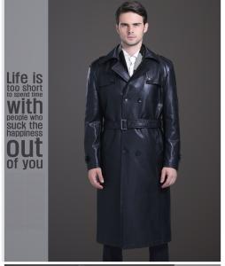 ファッションのインスピレーション 新着レザー コート メンズ ロング