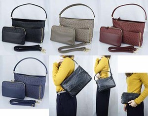 【Genuine オーストリッチ ショルダーバッグ】南アフリカ産のオーストリッチを内側までふんだんに使用!